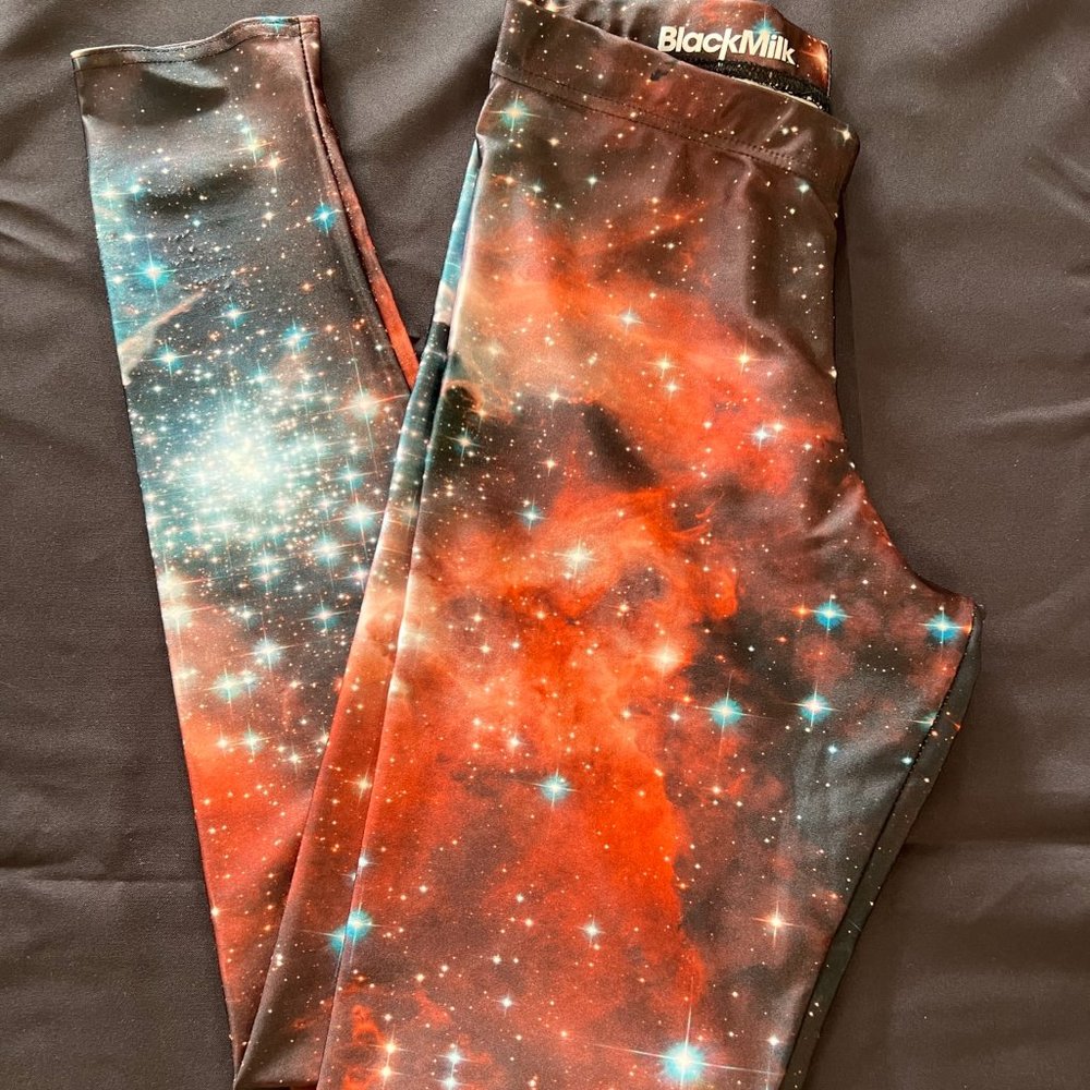 BlackMilk Red Nebula Leggings